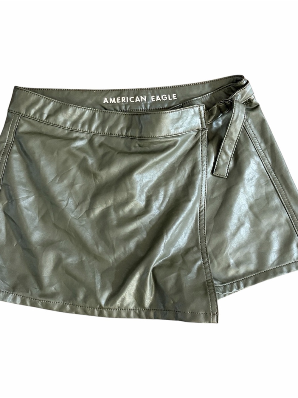 Women’s American Eagle High Hi Rise Mini Skirt Skort Size 8 Brown Stretch